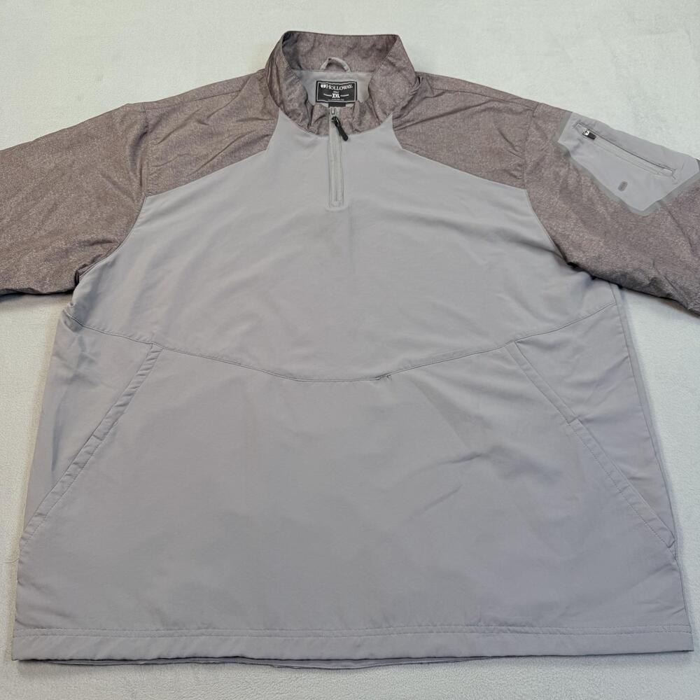Holloway Windbreaker Jacket Mens 2XL Gray 1/4 Zip Pullover Lightweight Pockets